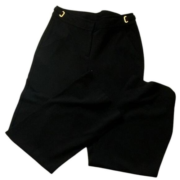 Vintage St John Pant Womens 4 Mid Rise Gold Buckle Minimalist Work Casual Preppy - Picture 3 of 8